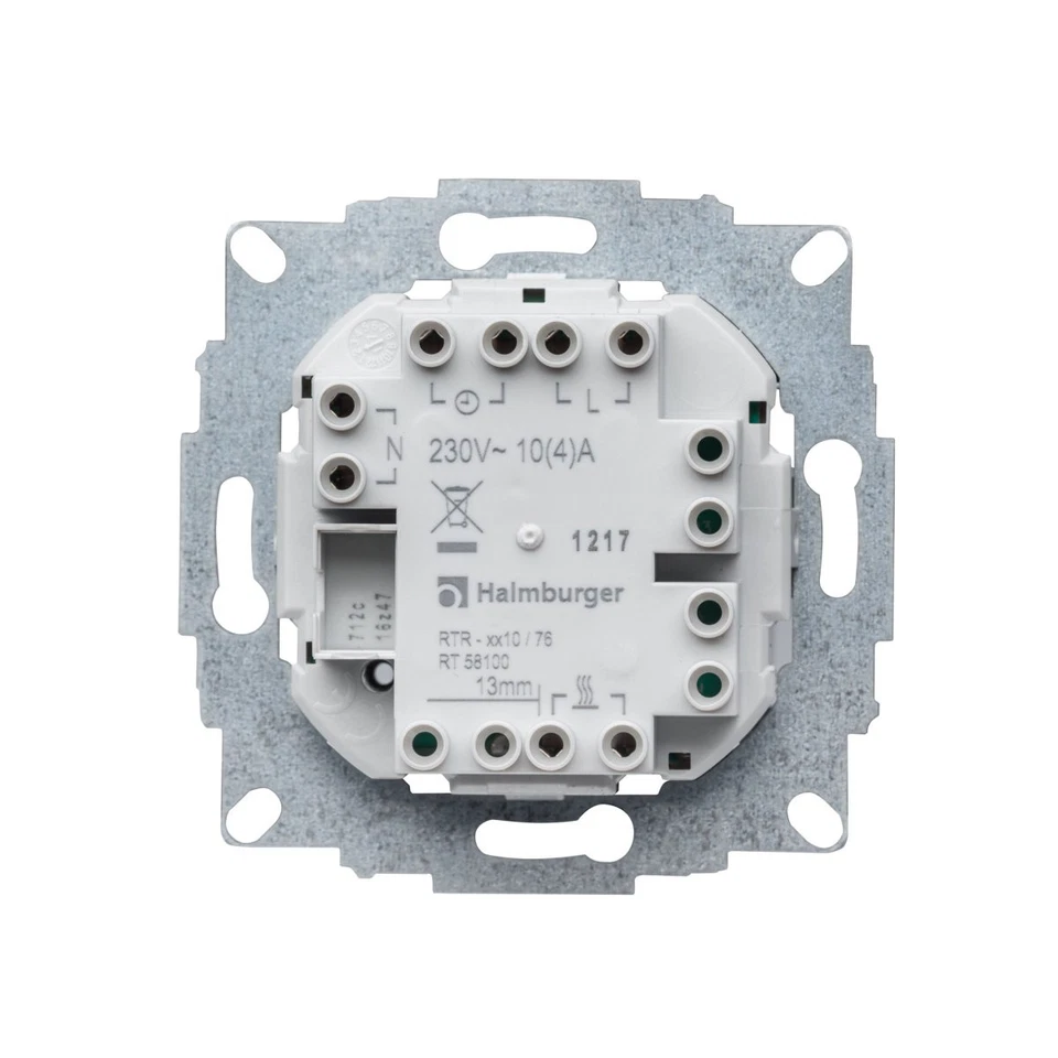 Raumthermostat Unterputz für Fußbodenheizung mit Abdeckung 55x55 mm in reinweiß - Bild 4 von 4