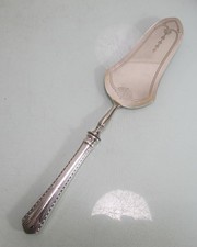 Tortenheber Heber Jugendstil Griff 800 Silber Laffe reich verziert 28 cm