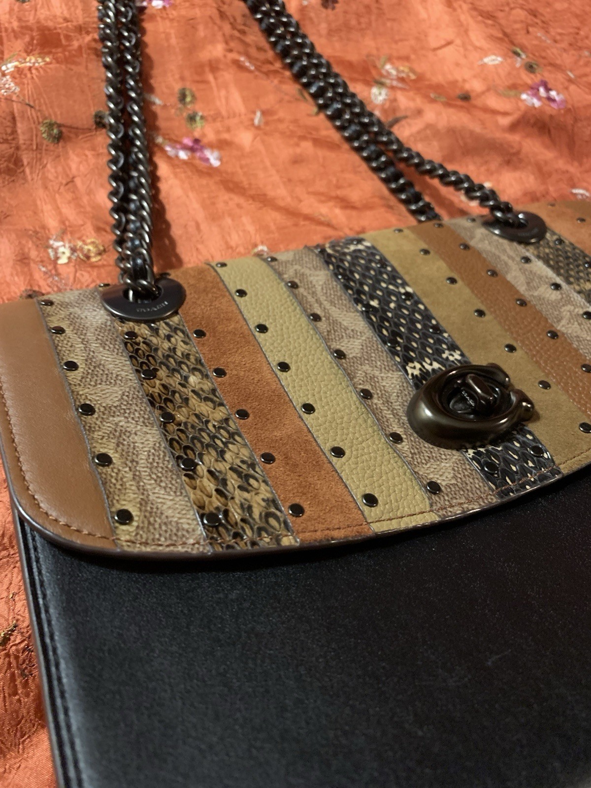 Rare COACH 79273 Signature Parker Exotic Snakeski… - image 3