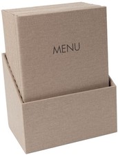 sigel Speisekarten-Mappe MENU DIN A4 beige 10...
