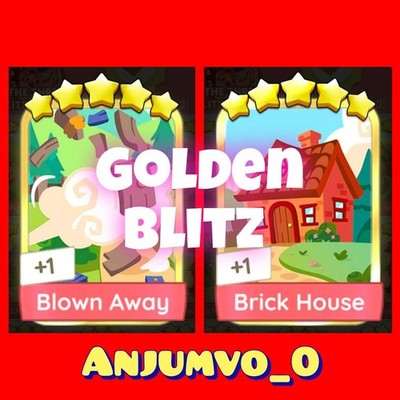 Blown Away & Brick House - Golden Blitz Aufkleber : - Mono_poly_go