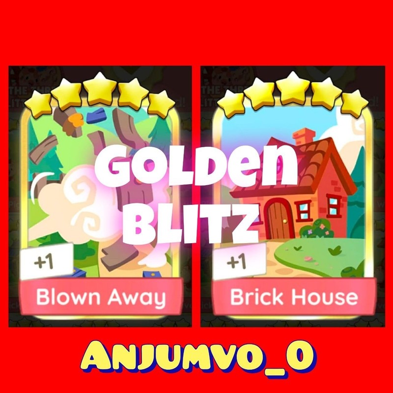 Blown Away & Brick House - Golden Blitz stickers : - Mono_poly_go