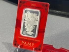 2024 PAMP Suisse Lunar Dragon 1 oz Silver Bar .999 In Assay Legend Series