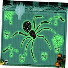 Halloween Garage Door Decorations Magnets Spider Glow in The Dark Halloween 