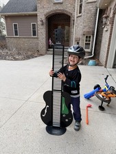 RARE Vtg Atlantic Les Paul Guitar Shaped Music CD Holder Tower Rack 52” HEINEKEN