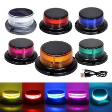 Luz de advertencia estroboscópica solar base magnética luz de baliza recargable para vehículos