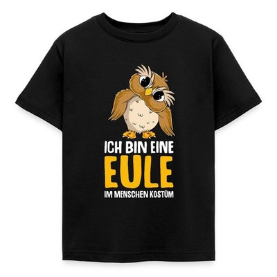 Ich Bin Eine Eule Im Menschen Kostüm Karneval Kinder T-Shirt