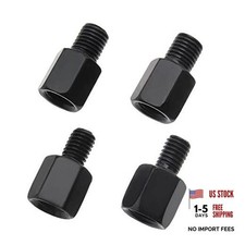 4x Motorcycle Mirrors Adapter Height Adjustment M10 to M8/10 Thread LH/RH