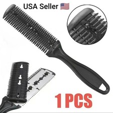 1PC Double Sides Hair Razor Comb With Removable Blades Cutter Cutting Thinning