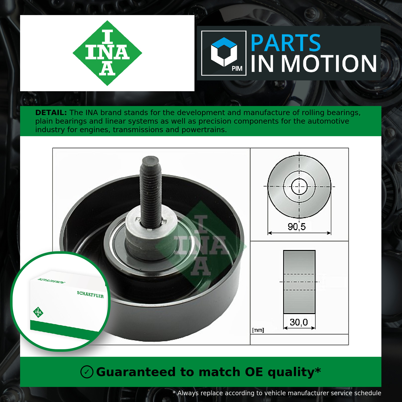 DEFLECTIONGUIDE PULLEY VRIBBED BELT 532 0405 30 FOR FORD TRANSIT/CONNECT 1.8L - Image 3