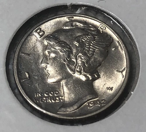1942 Mercury Dime; UNCIRCULATED Cond. — Low Starting Price; “MUST SEE”!