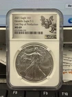 2021 * NGC * Silver Eagle S$1 * MS 69 * Heraldic * Last Day * #6312988-039