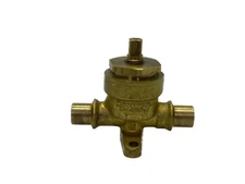 NOS Superior Brass Valve 1/4” 500 PSIG Diaphragm Packless Refrigerant Valve 