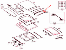 MERCEDES-BENZ GLA X156 Schiebedachmechanik rechts A1567800175 MERCEDES-BENZ GLA X156 Schiebedachmechanik rechts A1567800175