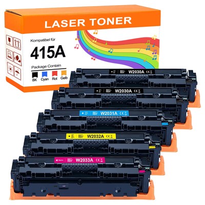 XXL Toner für HP 415A W2030A Color LaserJet Pro MFP M479FDW FDN M454DW Mit Chip