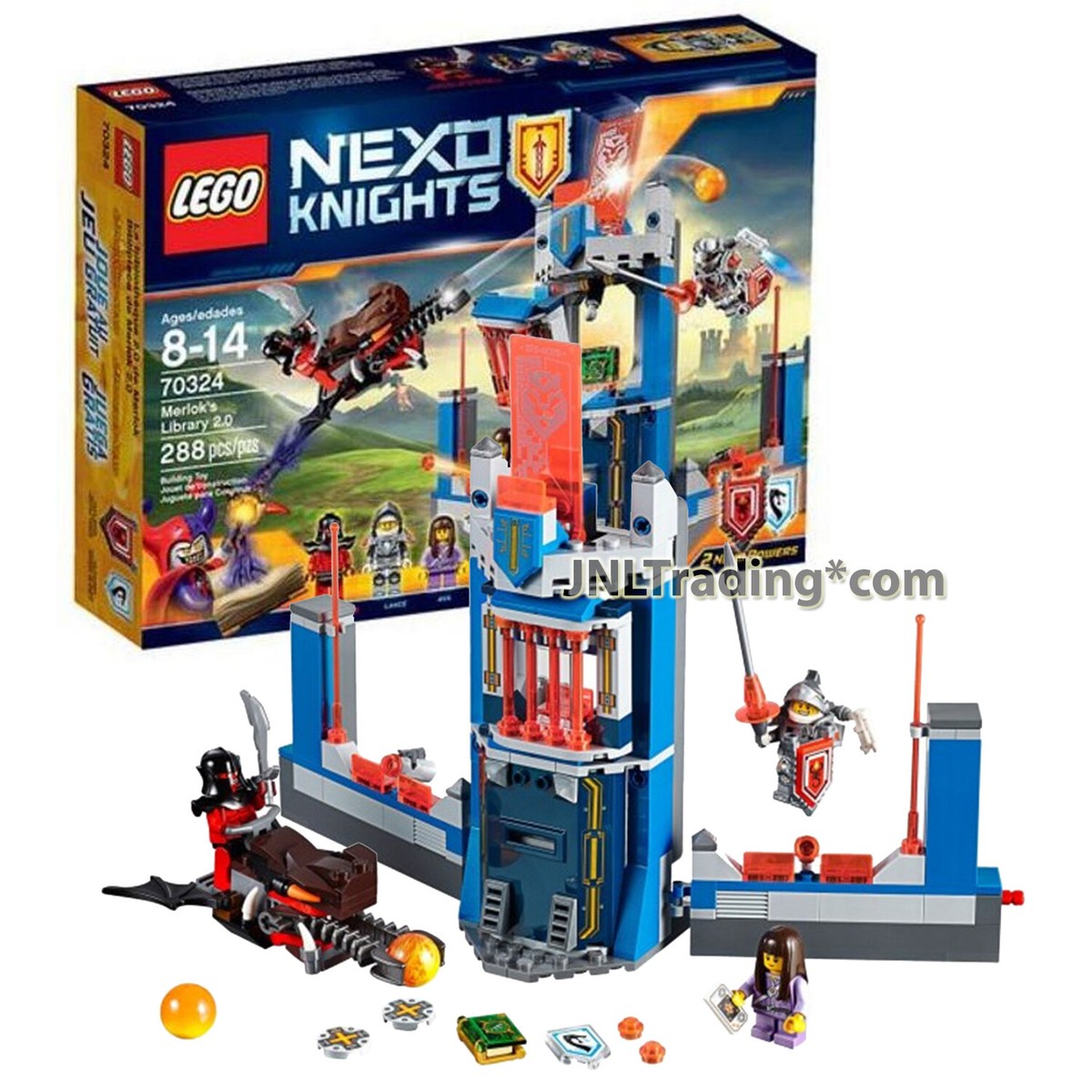 Year 2016 Lego Nexo Knights 70324 MERLOK'S LIBRARY 2.0 with Lance