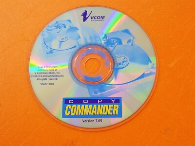       PC Software CD Disc VCom Copy Commander Version 7.05