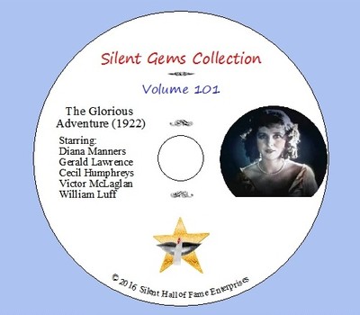 DVD ''The Glorious Adventure'' (1922) rare all-color Classic Silent Swashbuckler 