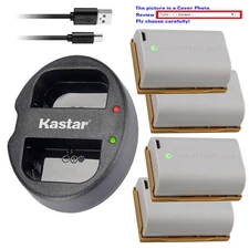 Kastar Battery Oval USB Charger for Canon LP-E6 & IKAN On-Camera HDMI Monitor