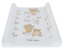 Baby Nursery Changing mat Padded Hard Base70x50cm Fit Cot Teddy Bear White Pearl