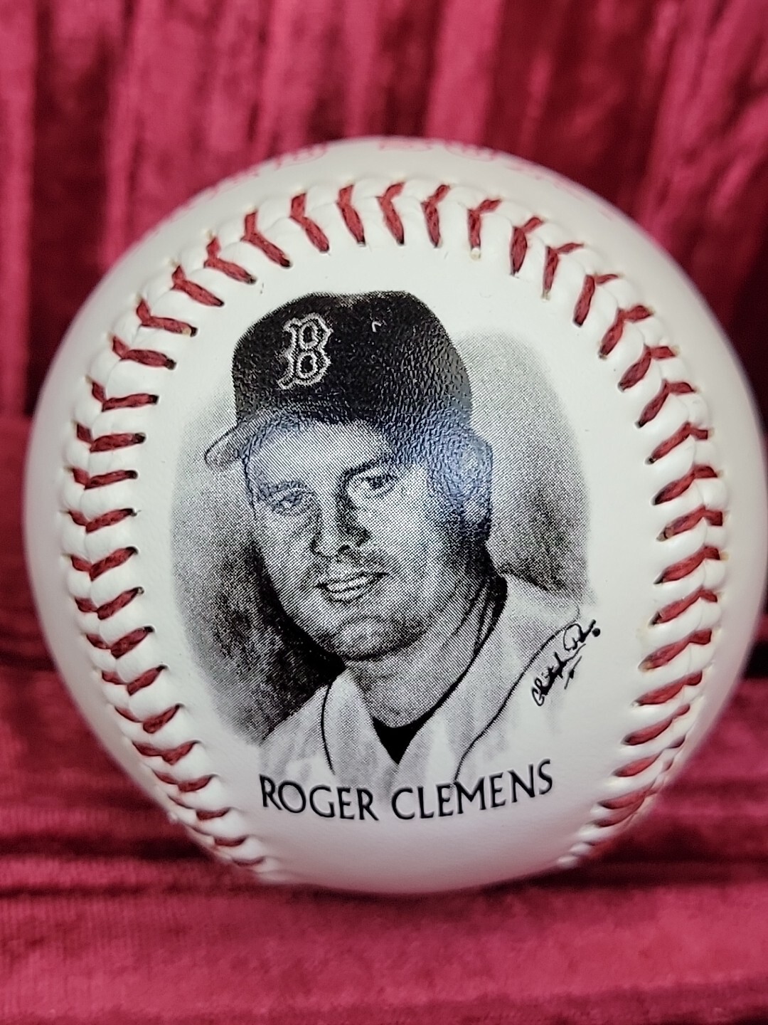 FOTO OFICIAL DE LAS GRANDES LIGAS BÉISBOL MLB BOLA BURGER KING ROGER CLEMENS