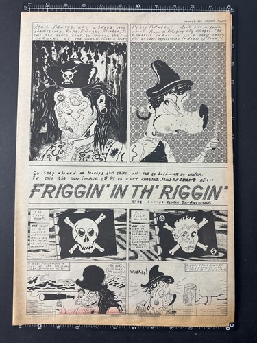 FRIGGIN IN THE RIGGIN SOUNDS 4 SEITEN 1981 15X11" 1981 Pressewerbung Poster L288