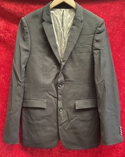 Topman Mens Black Blazer, Size 36” 91cm. Lmp13 Refill