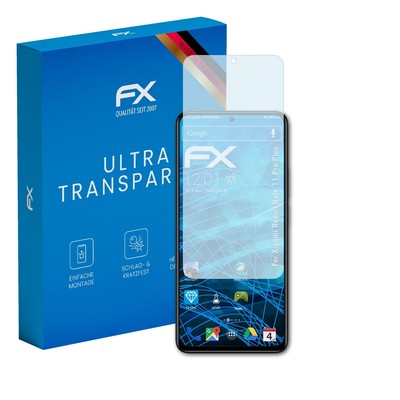 atFoliX 3x Displayschutzfolie für Xiaomi Redmi Note 11 Pro Plus Schutzfolie klar
