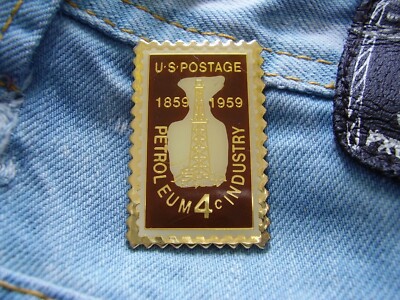 Pin USA US Postage 100 Jahre Petroleumindustrie 1859-1959 Oil Industry Amerika