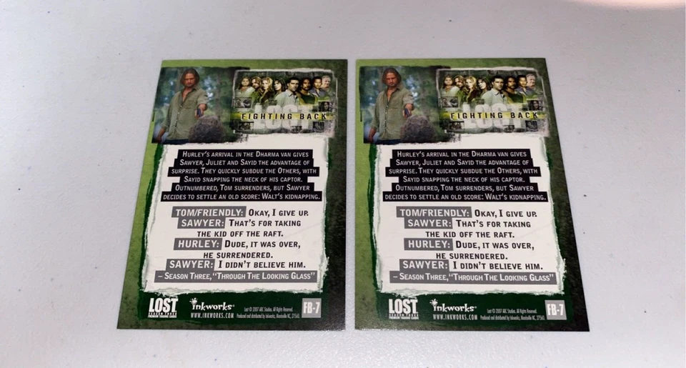 QTY (2) 2007 Inkworks LOST Season 3 Fighting Back #FB-7 - Image 2 of 4