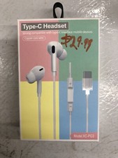 3 lots of Type C Headset In-Ear High Quality Strong Copper Core Wire Real Bass