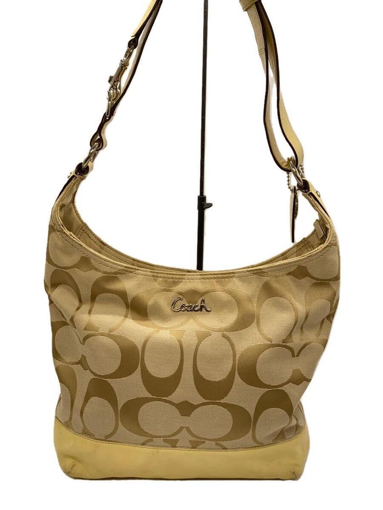 COACH Shoulder Bag_Signature Canvas CRM Overall Pattern