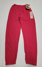 Vtg 1997 Fruit Of The Loom Fleece Pants Red Sweatpants Size S Made In USA - New