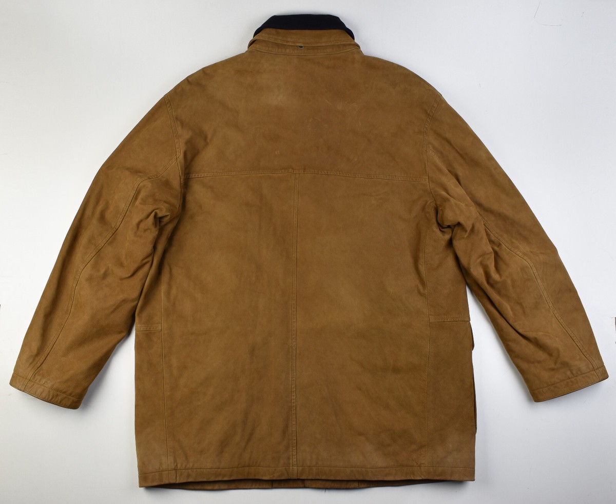 アウターその他 BURBERRY Men Coats Jackets 8113023150445 Brown Burberry London Brown Calfskin Nubuck Leather Men Coat