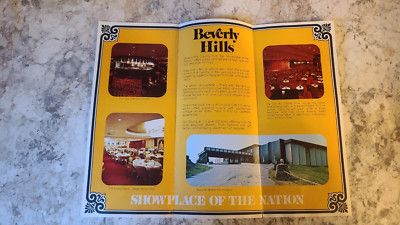 Beverly Hills Supper Club Southgate Newport Kentucky Trifold brochure 