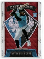 2022 Panini Chronicles Crusade Ruby Wave Bryan De La Cruz RC #9 Marlins /199