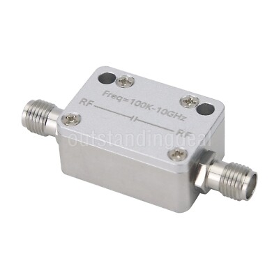 100K-10G RF Isolator Bias Tee 50V DC Block Wide-band Low Insertion Loss Bias Tee