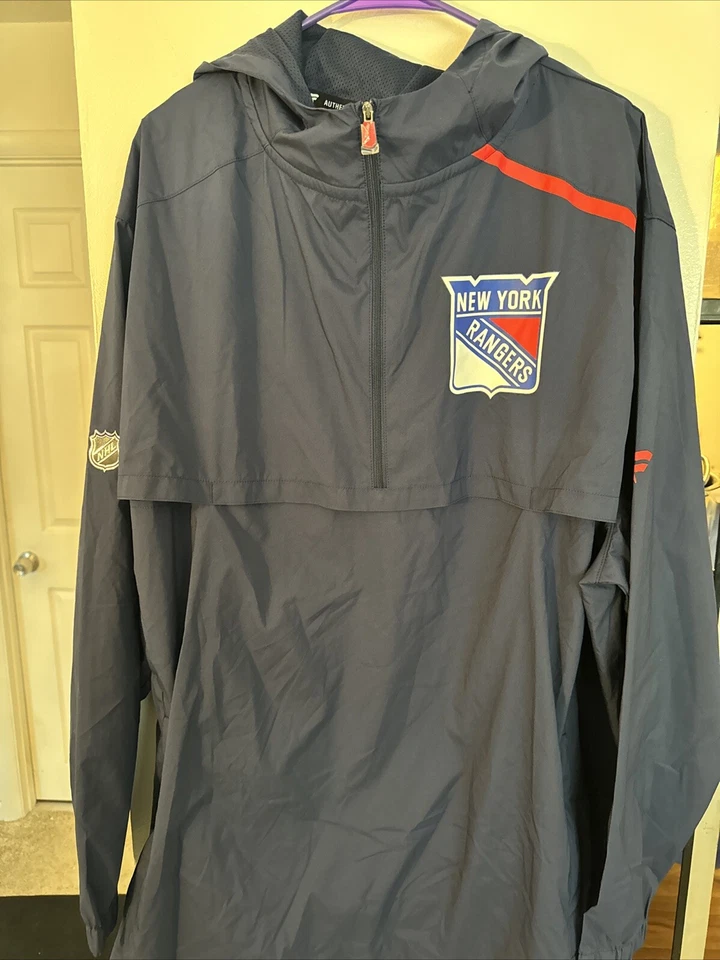 NWT Fanatics New York Rangers 1/3 Zip  Hooded Jacket 3XL - Image 2 of 4