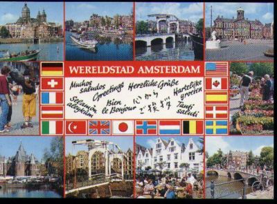 Older postcard greetings from Amsterdam Netherlands * 5449
