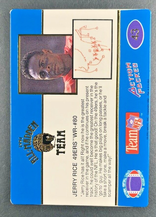 1992 Action Packed All Madden Team - Jerry Rice #43 San Francisco