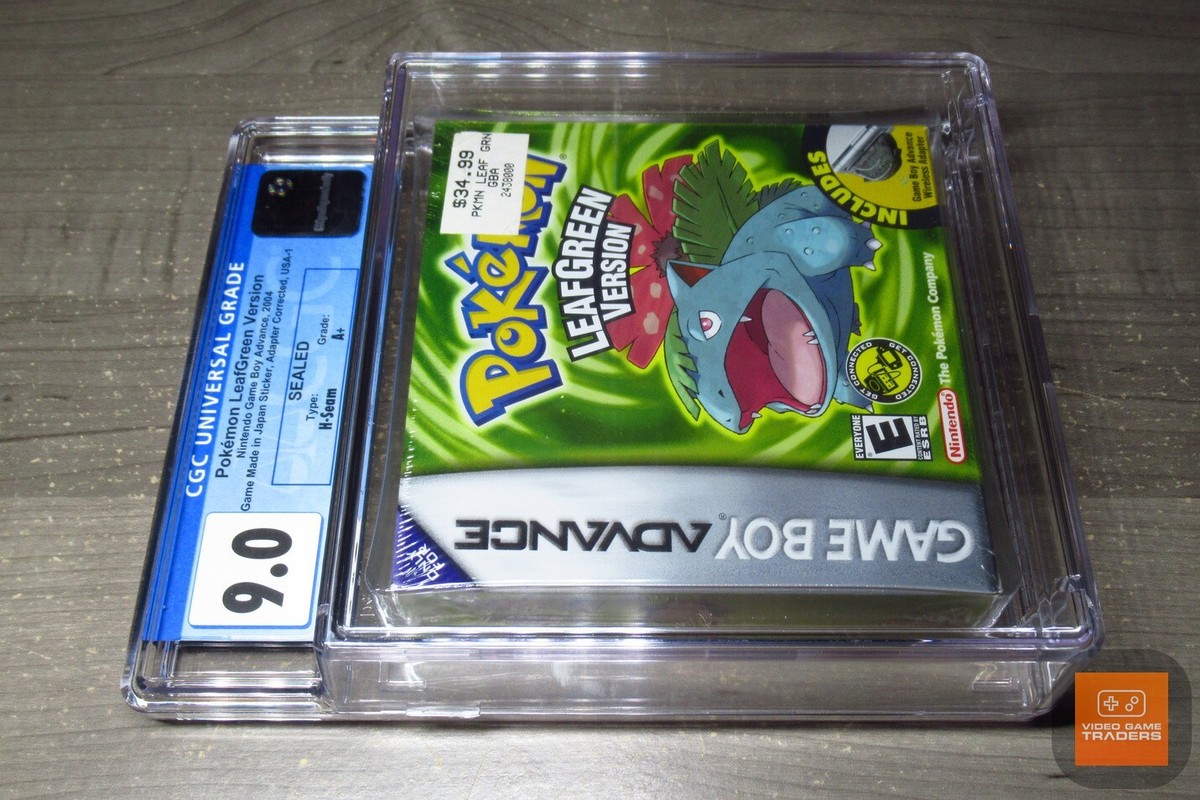 CGC 9.0 A+ - Pokemon: LeafGreen Version w/ Adapter Game Boy