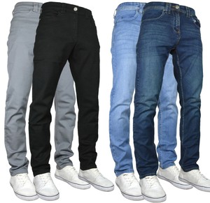 KAM Mens Regular Fit Stretch Straight Leg Chinos/Jeans | eBay
