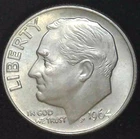1964-D 10C Roosevelt Dime BU 90% Silver 24ots0124-1