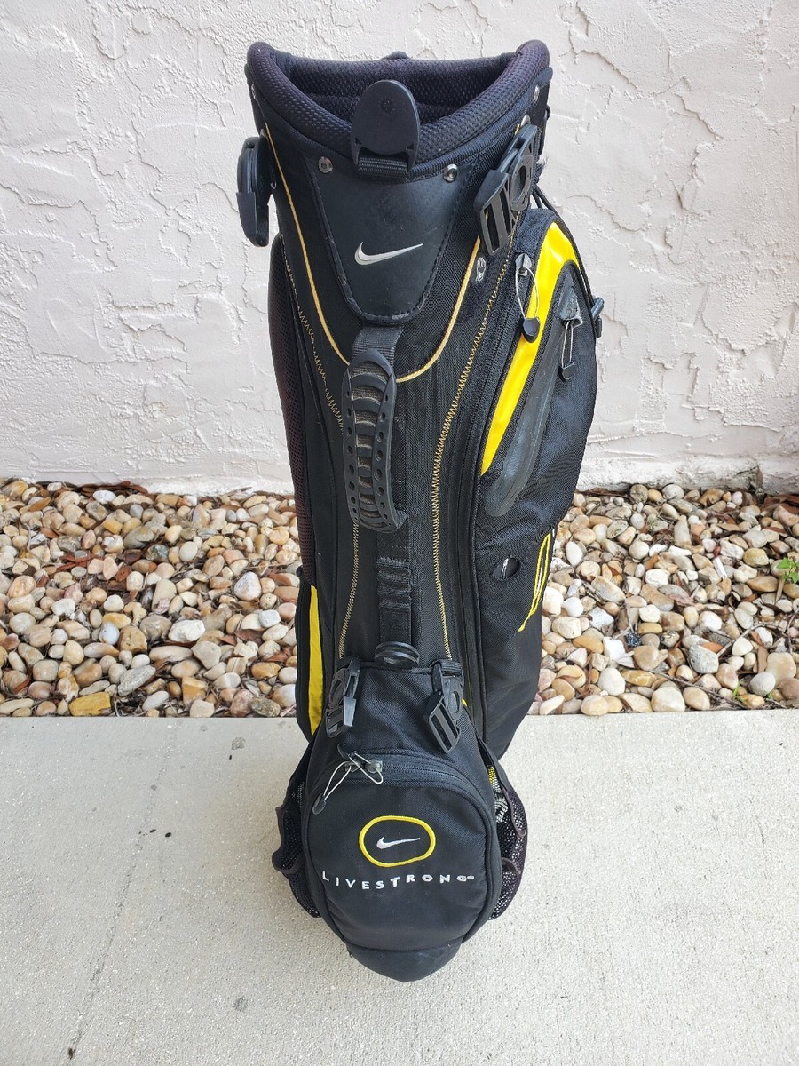 Nike Golf Bag Livestrong 5 Way Golf Bag Cart Stand Black Nike Golf Bag Livestrong 5 Way Golf Bag Cart Stand Black