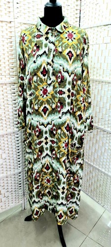 ALAMBIKA LONG COLOURFUL DRESS SIZE - L - MADE IN ISRAEL.