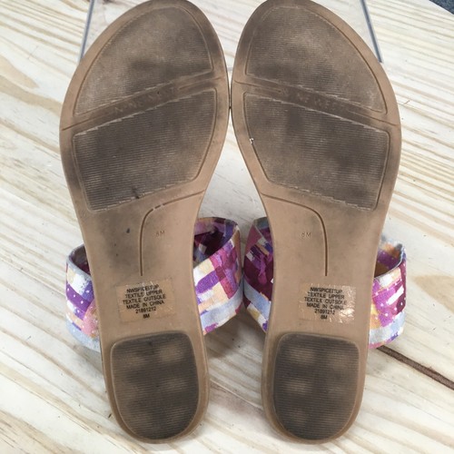 Nine West Sandals Womens 8 M Spice It Up Thong Flats Slip On Pink Casual Ope Toe - Picture 7 of 11