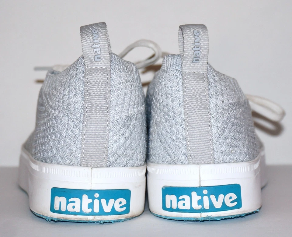 Women's NATIVE Light Gray Knit Sneakers US 8 RUN BIG & FIT LIKE 8.5 - Image 4 of 4