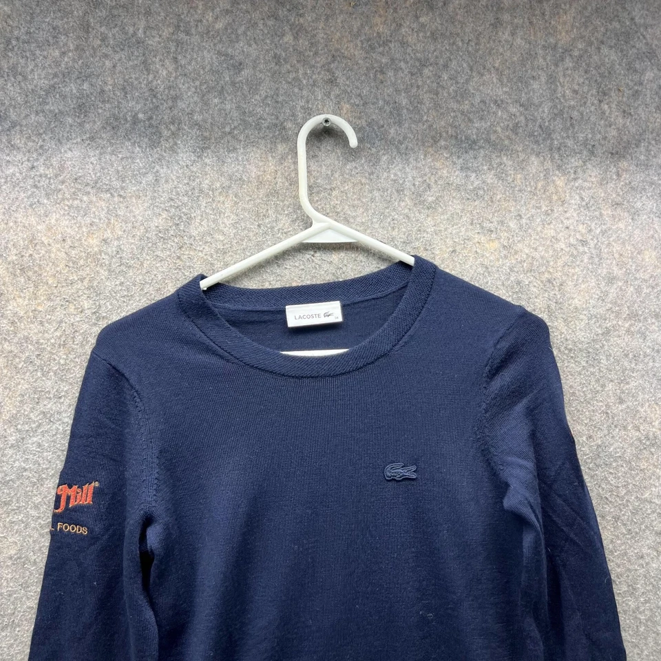 Lacoste Sweater Women Small/34 Ladies Blue Pullover Round Neck Embroidered - Image 2 of 4