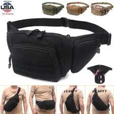 Military Sling Fanny Pack Tactical Gun Bag Concealed Carry Gun Holster Waist Bag