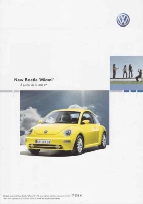 Catalogue Brochure VW New Beetle Miami 09/2004 France - Photo 1/2